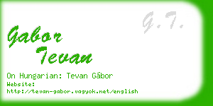 gabor tevan business card